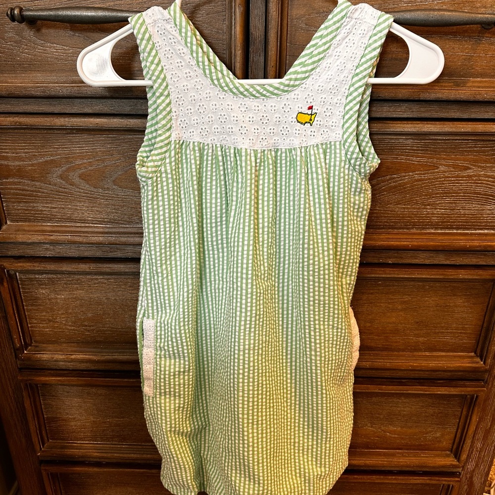 Masters Kids Seersucker Dress Youth Small (7/8)